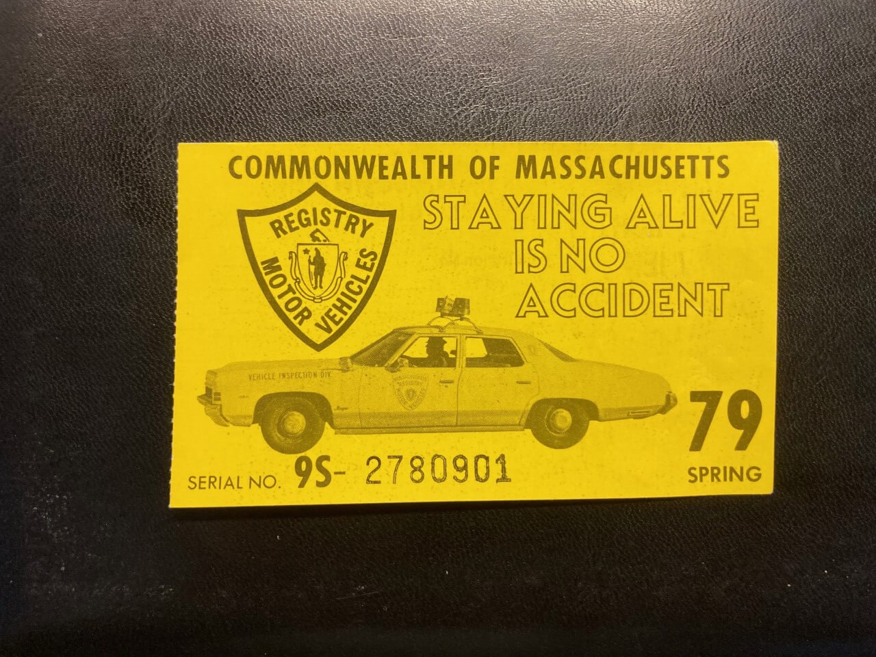 (image for) 1979 Massachusetts ORIGINAL Spring Inspection Sticker